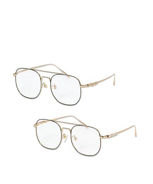 Rouge vif la cle / ルージュ・ヴィフ ラクレ サングラス・メガネ | 【heyep／ヘイップ】ラインストーン&ロゴ付アビエイターメガネ | 詳細10