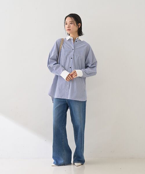 Rouge vif la cle / ルージュ・ヴィフ ラクレ シャツ・ブラウス | コットンストライプクレリックシャツ | 詳細10