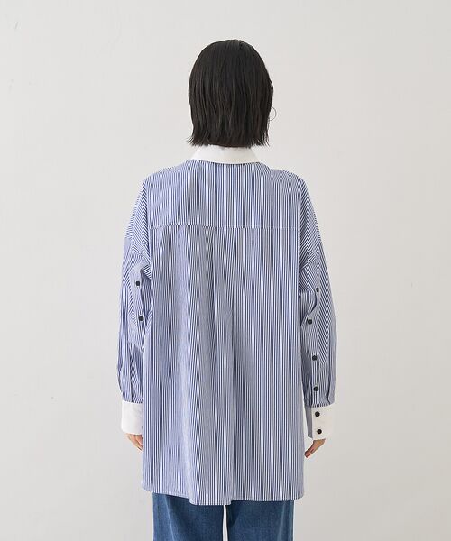 Rouge vif la cle / ルージュ・ヴィフ ラクレ シャツ・ブラウス | コットンストライプクレリックシャツ | 詳細13