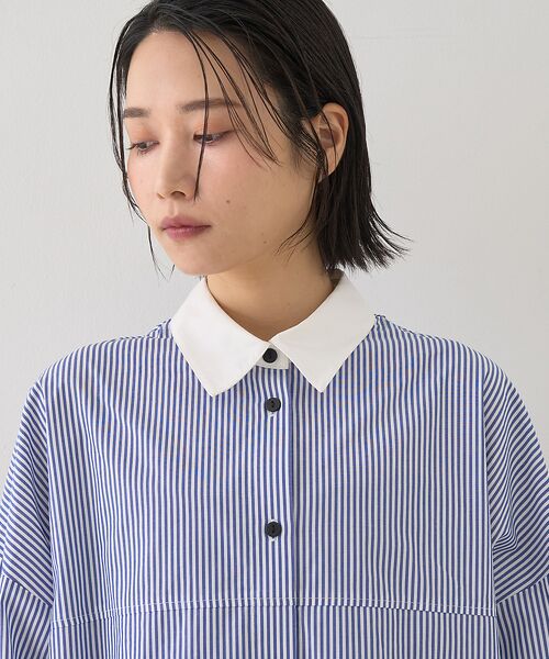 Rouge vif la cle / ルージュ・ヴィフ ラクレ シャツ・ブラウス | コットンストライプクレリックシャツ | 詳細16