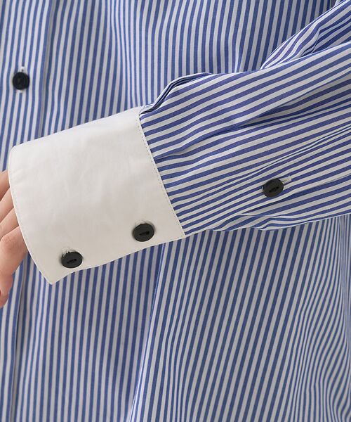 Rouge vif la cle / ルージュ・ヴィフ ラクレ シャツ・ブラウス | コットンストライプクレリックシャツ | 詳細17