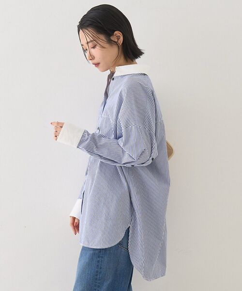 Rouge vif la cle / ルージュ・ヴィフ ラクレ シャツ・ブラウス | コットンストライプクレリックシャツ | 詳細3