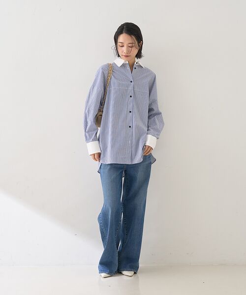 Rouge vif la cle / ルージュ・ヴィフ ラクレ シャツ・ブラウス | コットンストライプクレリックシャツ | 詳細9