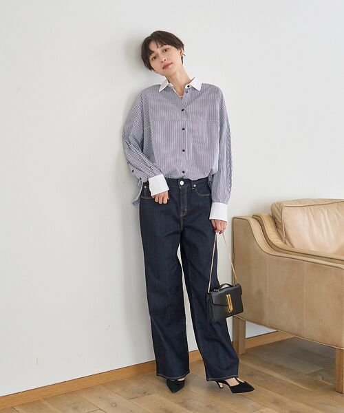 Rouge vif la cle / ルージュ・ヴィフ ラクレ シャツ・ブラウス | コットンストライプクレリックシャツ | 詳細26