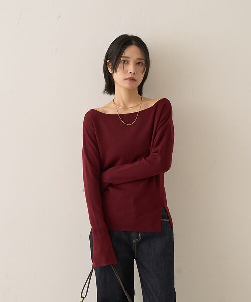 Rouge vif la cle / ルージュ・ヴィフ ラクレ ニット・セーター | 【セットアップ対応】フレアドルマンニットプルオーバー | 詳細1