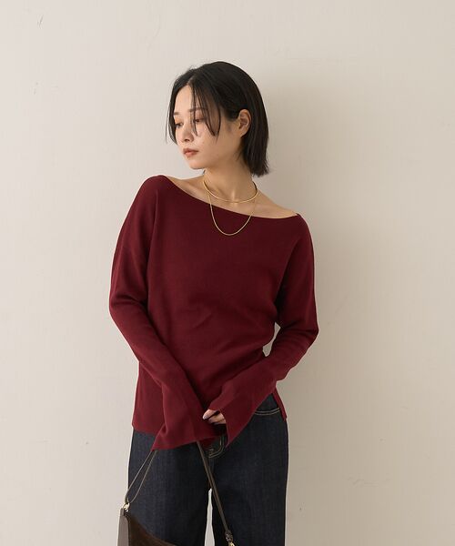Rouge vif la cle / ルージュ・ヴィフ ラクレ ニット・セーター | 【セットアップ対応】フレアドルマンニットプルオーバー | 詳細2
