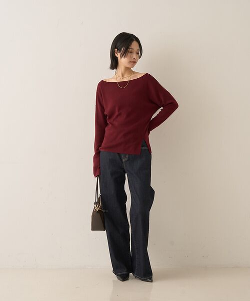 Rouge vif la cle / ルージュ・ヴィフ ラクレ ニット・セーター | 【セットアップ対応】フレアドルマンニットプルオーバー | 詳細6