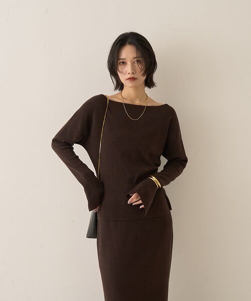 Rouge vif la cle / ルージュ・ヴィフ ラクレ ニット・セーター | 【セットアップ対応】フレアドルマンニットプルオーバー | 詳細15