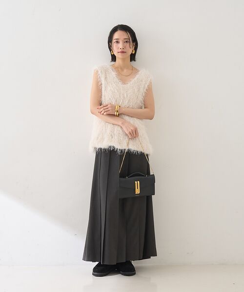 Rouge vif la cle / ルージュ・ヴィフ ラクレ ニット・セーター | コンビフェザーニットベスト | 詳細10