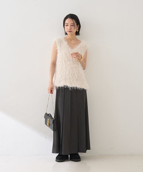 Rouge vif la cle / ルージュ・ヴィフ ラクレ ニット・セーター | コンビフェザーニットベスト | 詳細11