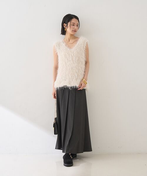 Rouge vif la cle / ルージュ・ヴィフ ラクレ ニット・セーター | コンビフェザーニットベスト | 詳細7