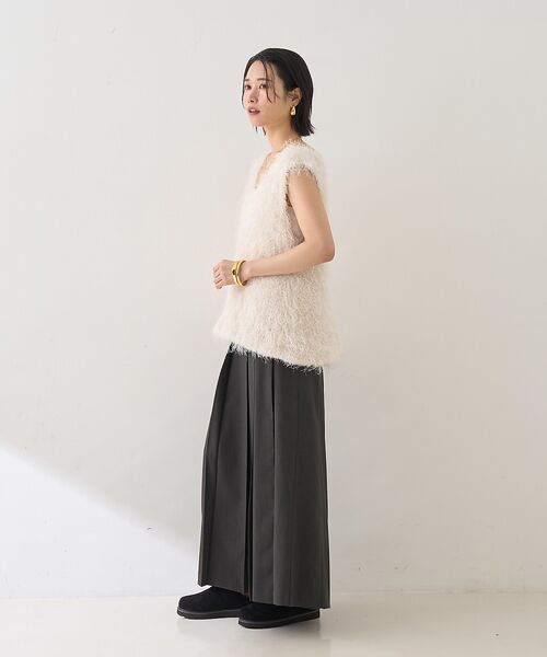 Rouge vif la cle / ルージュ・ヴィフ ラクレ ニット・セーター | コンビフェザーニットベスト | 詳細9