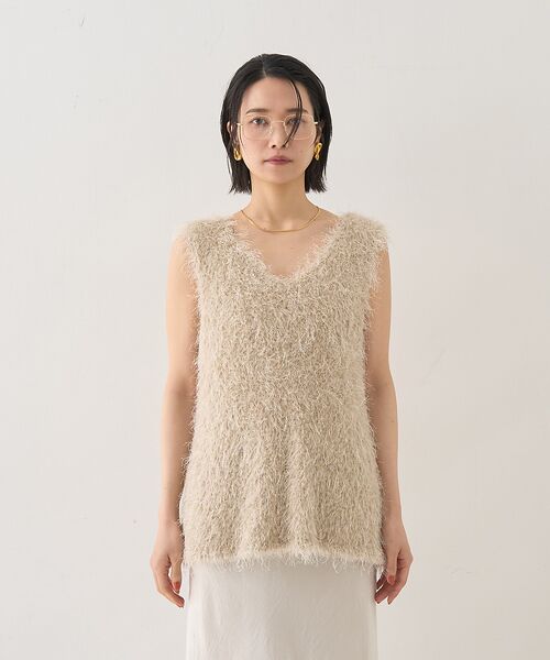 Rouge vif la cle / ルージュ・ヴィフ ラクレ ニット・セーター | コンビフェザーニットベスト | 詳細23