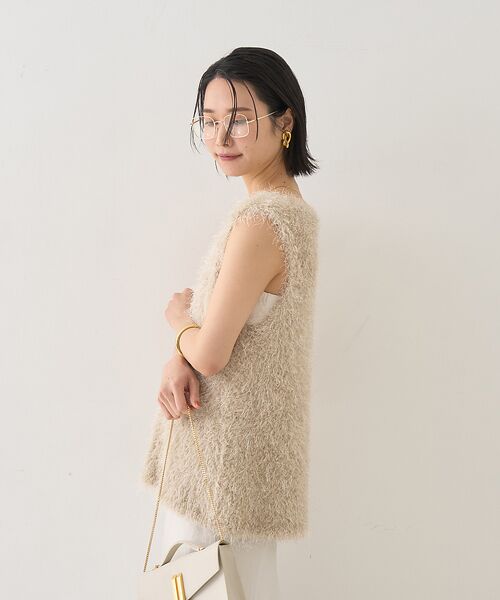 Rouge vif la cle / ルージュ・ヴィフ ラクレ ニット・セーター | コンビフェザーニットベスト | 詳細16