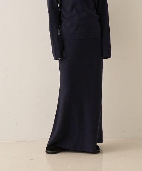 Rouge vif la cle / ルージュ・ヴィフ ラクレ ロング・マキシ丈スカート | 【セットアップ対応】セミフレアニットスカート | 詳細2