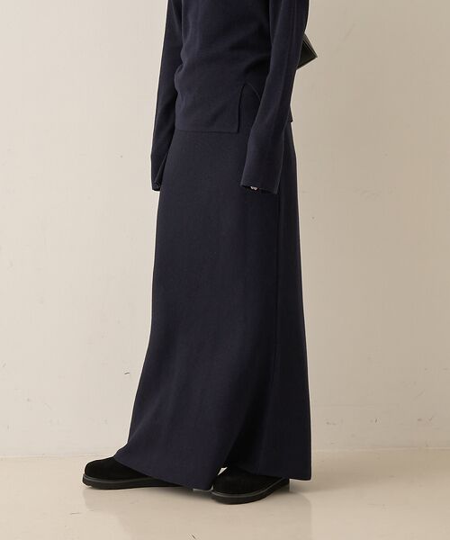 Rouge vif la cle / ルージュ・ヴィフ ラクレ ロング・マキシ丈スカート | 【セットアップ対応】セミフレアニットスカート | 詳細3