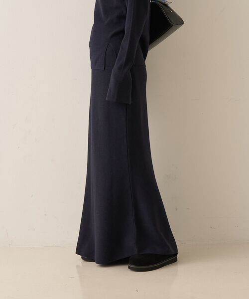 Rouge vif la cle / ルージュ・ヴィフ ラクレ ロング・マキシ丈スカート | 【セットアップ対応】セミフレアニットスカート | 詳細4