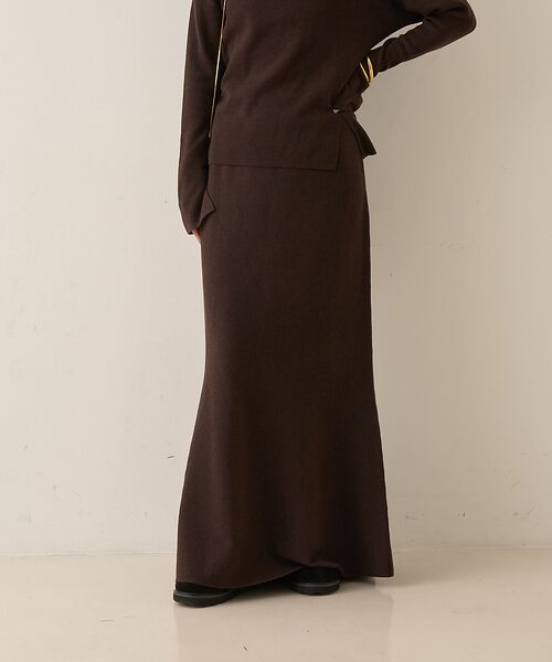 Rouge vif la cle / ルージュ・ヴィフ ラクレ ロング・マキシ丈スカート | 【セットアップ対応】セミフレアニットスカート | 詳細12