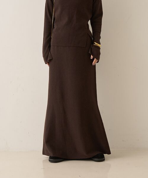 Rouge vif la cle / ルージュ・ヴィフ ラクレ ロング・マキシ丈スカート | 【セットアップ対応】セミフレアニットスカート | 詳細13