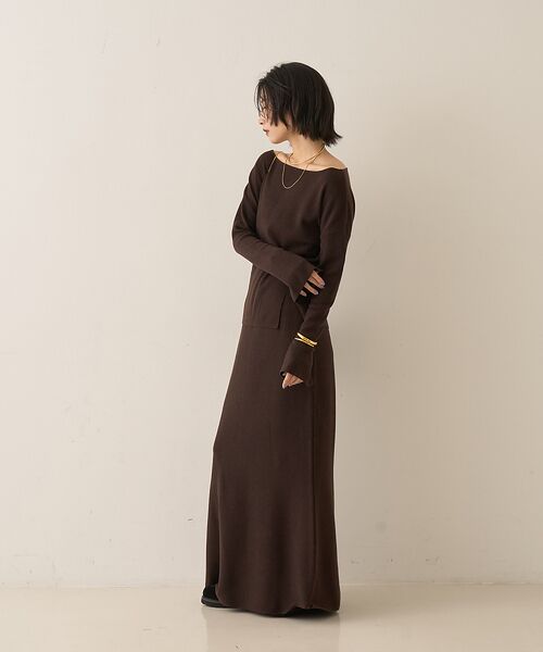 Rouge vif la cle / ルージュ・ヴィフ ラクレ ロング・マキシ丈スカート | 【セットアップ対応】セミフレアニットスカート | 詳細19