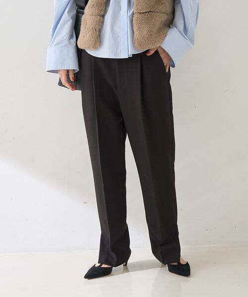 Rouge vif la cle / ルージュ・ヴィフ ラクレ パンツ | 【セットアップ対応】【3サイズ展開】ストレッチダブルクロステーパードパンツ | 詳細2