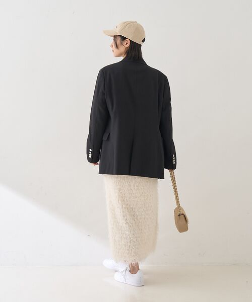 Rouge vif la cle / ルージュ・ヴィフ ラクレ ロング・マキシ丈スカート | フリンジフェザーサイドスリットスカート | 詳細9