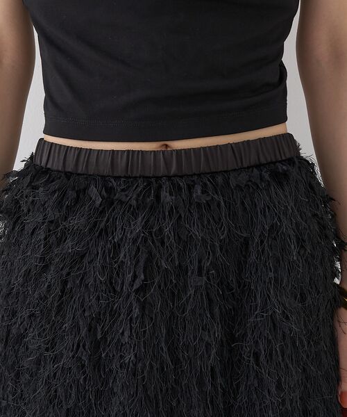 Rouge vif la cle / ルージュ・ヴィフ ラクレ ロング・マキシ丈スカート | フリンジフェザーサイドスリットスカート | 詳細26