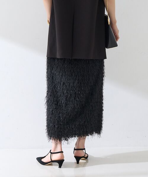 Rouge vif la cle / ルージュ・ヴィフ ラクレ ロング・マキシ丈スカート | フリンジフェザーサイドスリットスカート | 詳細17