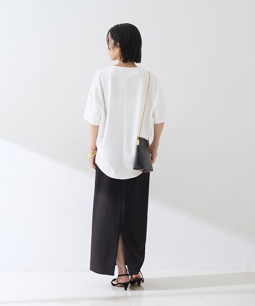 Rouge vif la cle / ルージュ・ヴィフ ラクレ ロング・マキシ丈スカート | 【セットアップ対応】【3サイズ展開】ストレッチダブルクロスタイトスリットスカート | 詳細10