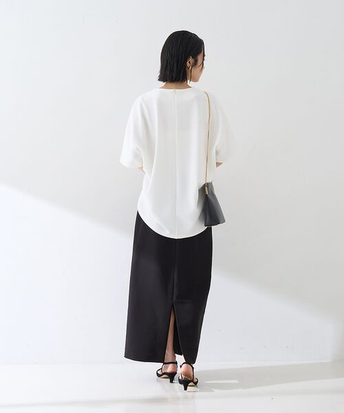 Rouge vif la cle / ルージュ・ヴィフ ラクレ ロング・マキシ丈スカート | 【セットアップ対応】【3サイズ展開】ストレッチダブルクロスタイトスリットスカート | 詳細11