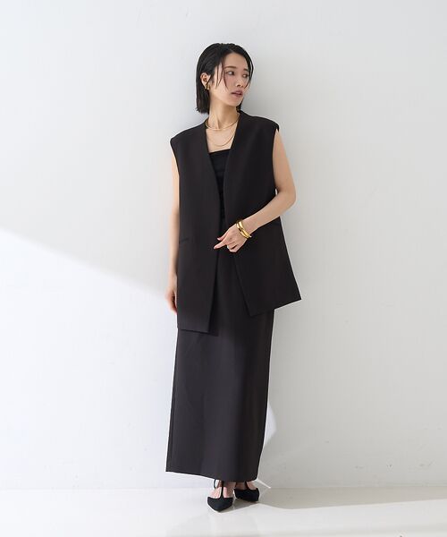 Rouge vif la cle / ルージュ・ヴィフ ラクレ ロング・マキシ丈スカート | 【セットアップ対応】【3サイズ展開】ストレッチダブルクロスタイトスリットスカート | 詳細18