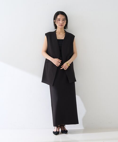 Rouge vif la cle / ルージュ・ヴィフ ラクレ ロング・マキシ丈スカート | 【セットアップ対応】【3サイズ展開】ストレッチダブルクロスタイトスリットスカート | 詳細21