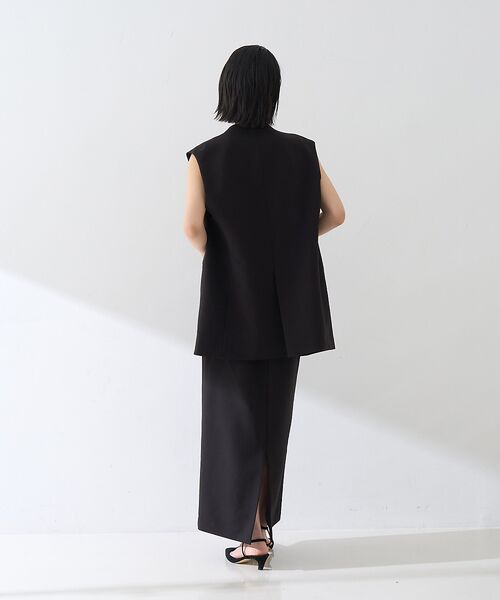 Rouge vif la cle / ルージュ・ヴィフ ラクレ ロング・マキシ丈スカート | 【セットアップ対応】【3サイズ展開】ストレッチダブルクロスタイトスリットスカート | 詳細23