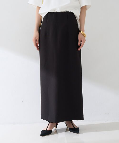 Rouge vif la cle / ルージュ・ヴィフ ラクレ ロング・マキシ丈スカート | 【セットアップ対応】【3サイズ展開】ストレッチダブルクロスタイトスリットスカート | 詳細3