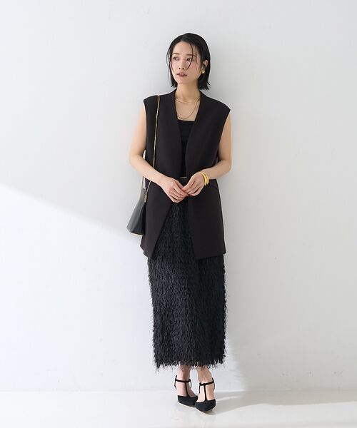 Rouge vif la cle / ルージュ・ヴィフ ラクレ ベスト | 【セットアップ対応】ストレッチダブルクロスジレ | 詳細17