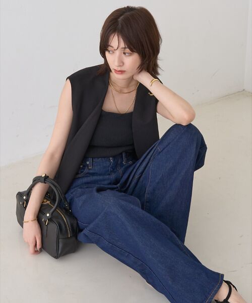 Rouge vif la cle / ルージュ・ヴィフ ラクレ ベスト | 【セットアップ対応】ストレッチダブルクロスジレ | 詳細5