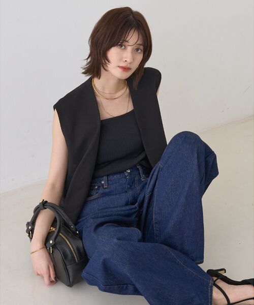 Rouge vif la cle / ルージュ・ヴィフ ラクレ ベスト | 【セットアップ対応】ストレッチダブルクロスジレ | 詳細6