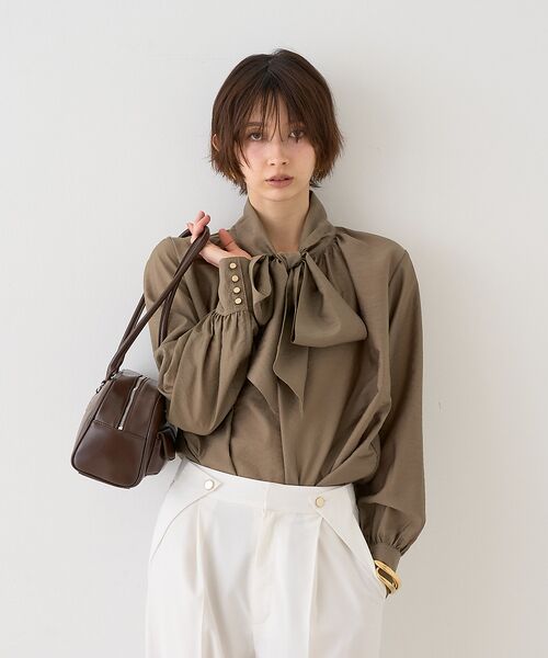 Rouge vif la cle / ルージュ・ヴィフ ラクレ シャツ・ブラウス | 【一部店舗限定】袖ボリュームボウタイブラウス | 詳細16