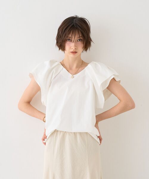 Rouge vif la cle / ルージュ・ヴィフ ラクレ シャツ・ブラウス | 【一部店舗限定】Vネックボリュームスリーブブラウス | 詳細4