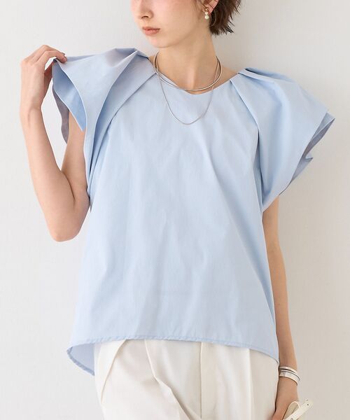 Rouge vif la cle/ルージュ・ヴィフ ラクレ 【一部店舗限定】Vネックボリュームスリーブブラウス サックスブルー F