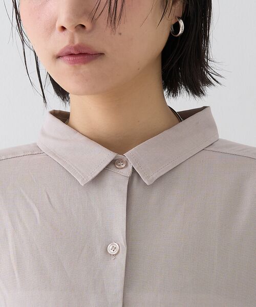 Rouge vif la cle / ルージュ・ヴィフ ラクレ シャツ・ブラウス | 【新色追加】麻混バックスリットシャツ | 詳細10