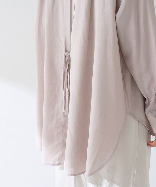 Rouge vif la cle / ルージュ・ヴィフ ラクレ シャツ・ブラウス | 【新色追加】麻混バックスリットシャツ | 詳細14