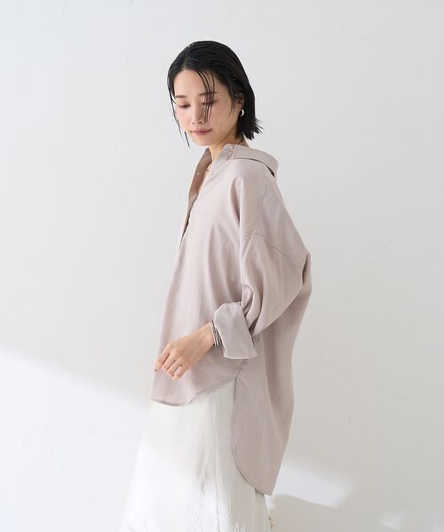 Rouge vif la cle / ルージュ・ヴィフ ラクレ シャツ・ブラウス | 【新色追加】麻混バックスリットシャツ | 詳細2