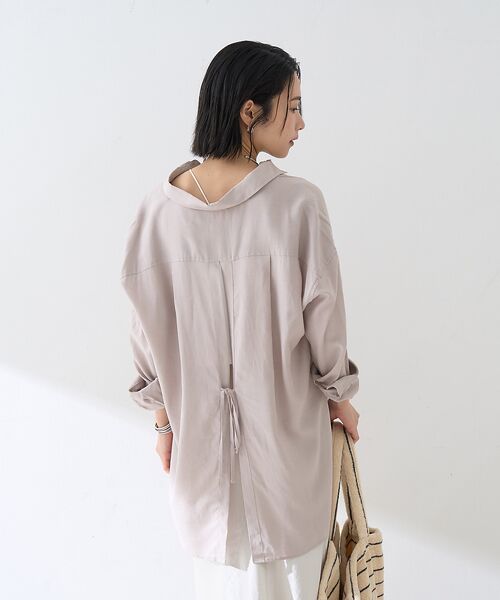 Rouge vif la cle / ルージュ・ヴィフ ラクレ シャツ・ブラウス | 【新色追加】麻混バックスリットシャツ | 詳細3