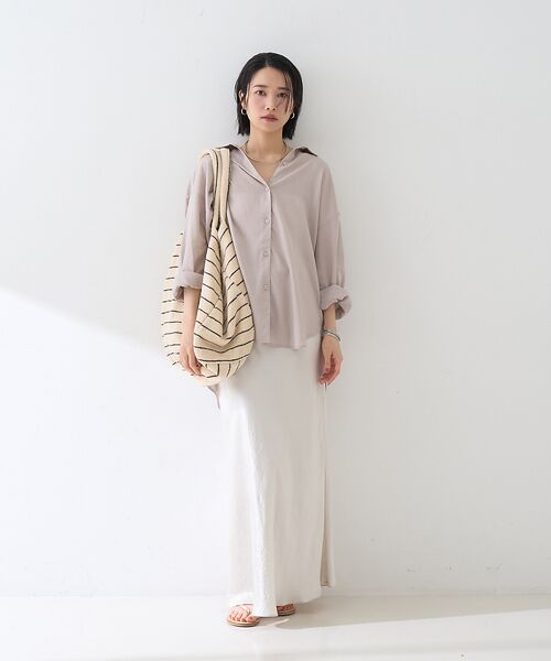 Rouge vif la cle / ルージュ・ヴィフ ラクレ シャツ・ブラウス | 【新色追加】麻混バックスリットシャツ | 詳細4