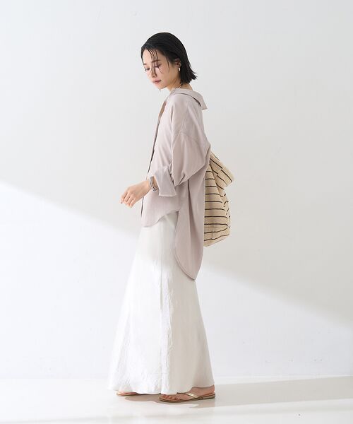 Rouge vif la cle / ルージュ・ヴィフ ラクレ シャツ・ブラウス | 【新色追加】麻混バックスリットシャツ | 詳細5