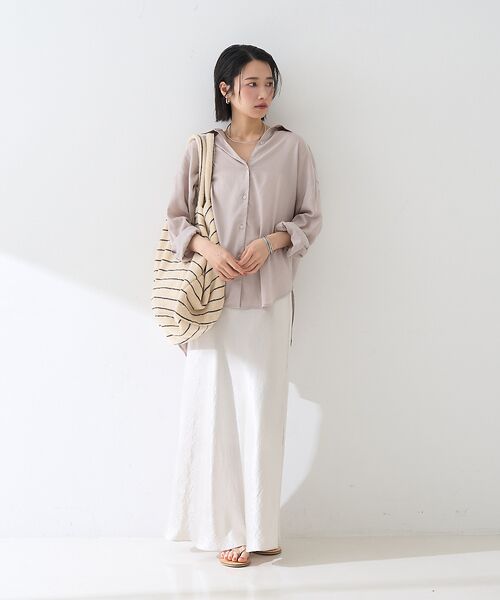 Rouge vif la cle / ルージュ・ヴィフ ラクレ シャツ・ブラウス | 【新色追加】麻混バックスリットシャツ | 詳細6