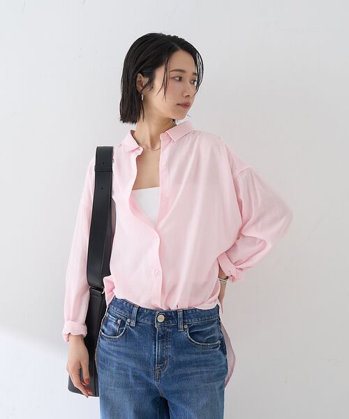 Rouge vif la cle / ルージュ・ヴィフ ラクレ シャツ・ブラウス | 【新色追加】麻混バックスリットシャツ | 詳細16