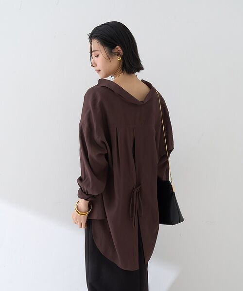 Rouge vif la cle / ルージュ・ヴィフ ラクレ シャツ・ブラウス | 【新色追加】麻混バックスリットシャツ | 詳細23