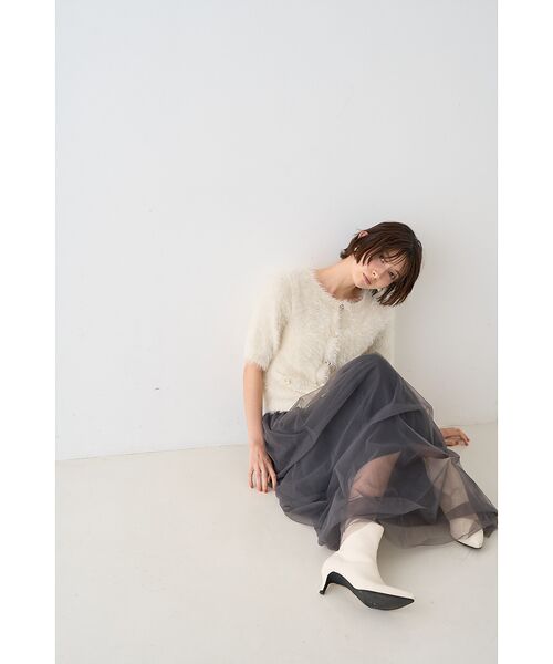 Rouge vif la cle / ルージュ・ヴィフ ラクレ ニット・セーター | 【一部店舗限定】ハーフスリーブシャギーニットカーディガン | 詳細11